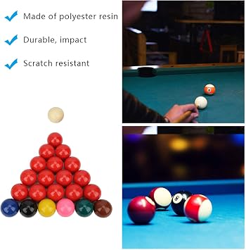 Snooker Balls Set, 22-Piece Tournament Weight (141g) 52.5mm Phenolic Resin Pool Balls for Table Cue Game