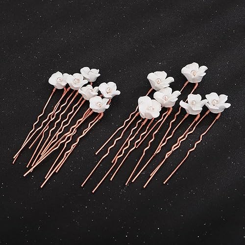 Miniatura 4 de Teyglen Pinzas para el pelo de novia de boda, pinzas decorativas para el cabello, accesorios de joyería para el cabello, hechos a mano, piezas de