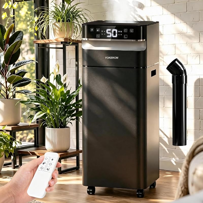 Humidificador de habitación grande 5,8 gal/22 L, humidificadores de niebla fría para el hogar | Llama y luz nocturna, 2500 pies cuadrados. Humidificadores para toda la casa para relleno superior de dormitorio, tubo de extensión, plantas, niños, adultos, negro