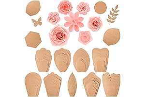 60 Pcs Paper Flowers DIY Template Cutting Files: Transform Your Space with Blooming Elegance