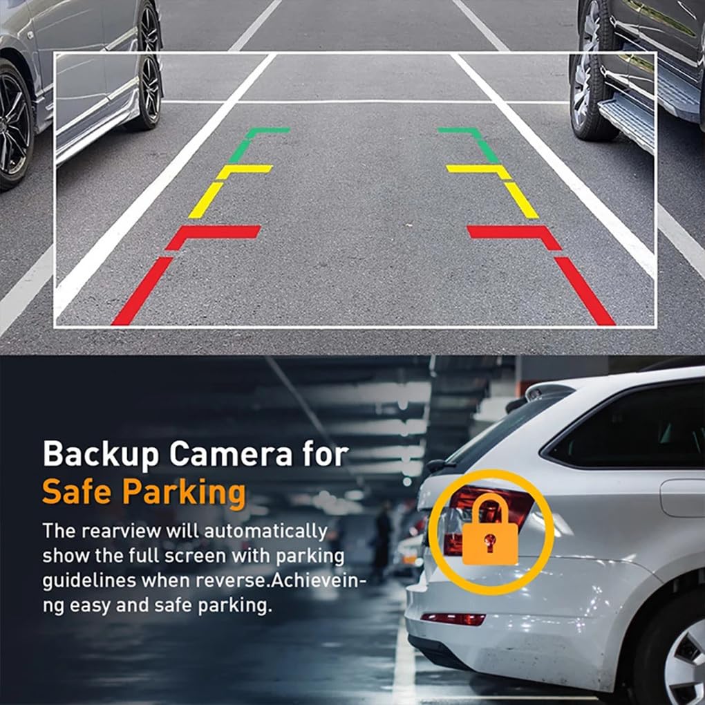 Dash Cam versatile per auto 1080P con telecamere anteriori, posteriori e per abitacolo per una copertura completa Registrazione HD Schermo diviso