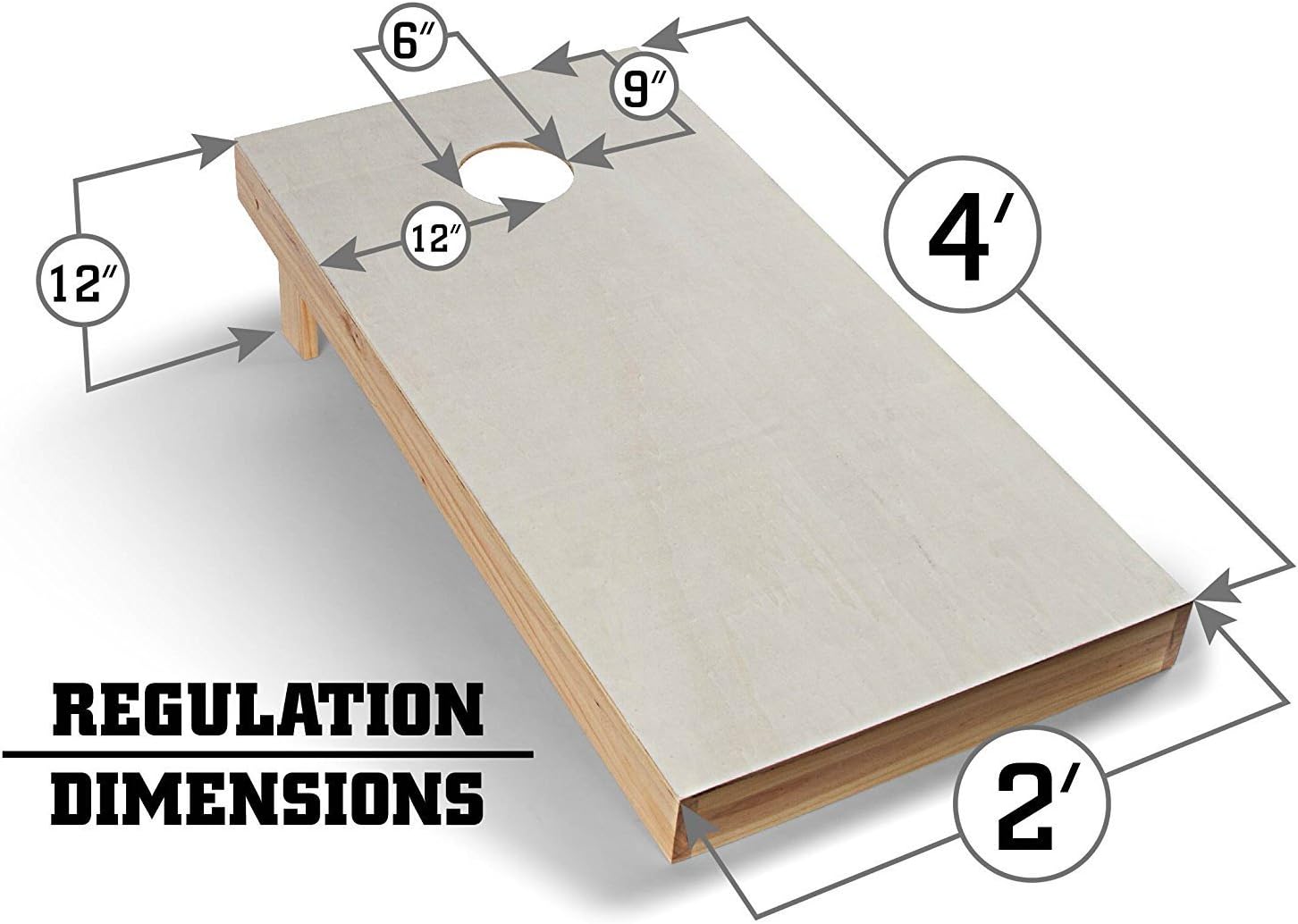 PROLINE NCAA Cornhole Outdoor Game Set, Vintage Design, 2' x 4' Foot - Professional Series