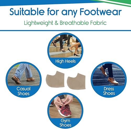 Miniatura 6 de Protectores de talón, protectores para zapatos, cubiertas, arrugas, aprobados por la FSA, HSA, plantillas para fascitis plantar para aliviar el