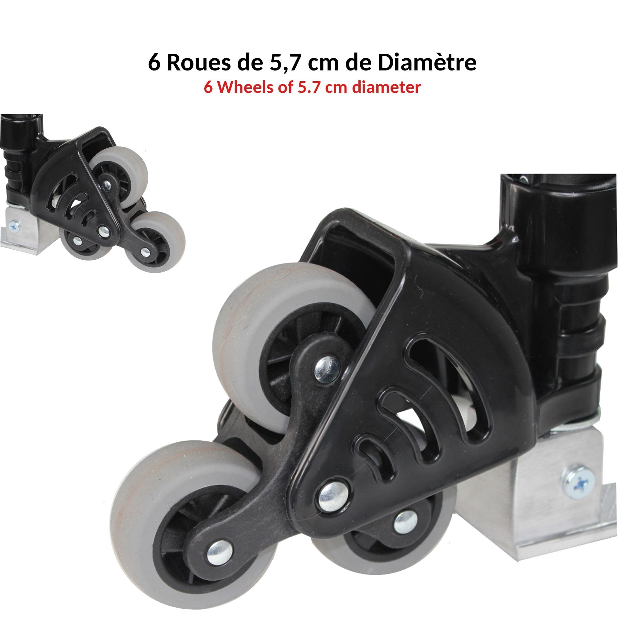MASKO® Carrello porta-sacchi Carrello per scale pieghevole 80 kg di