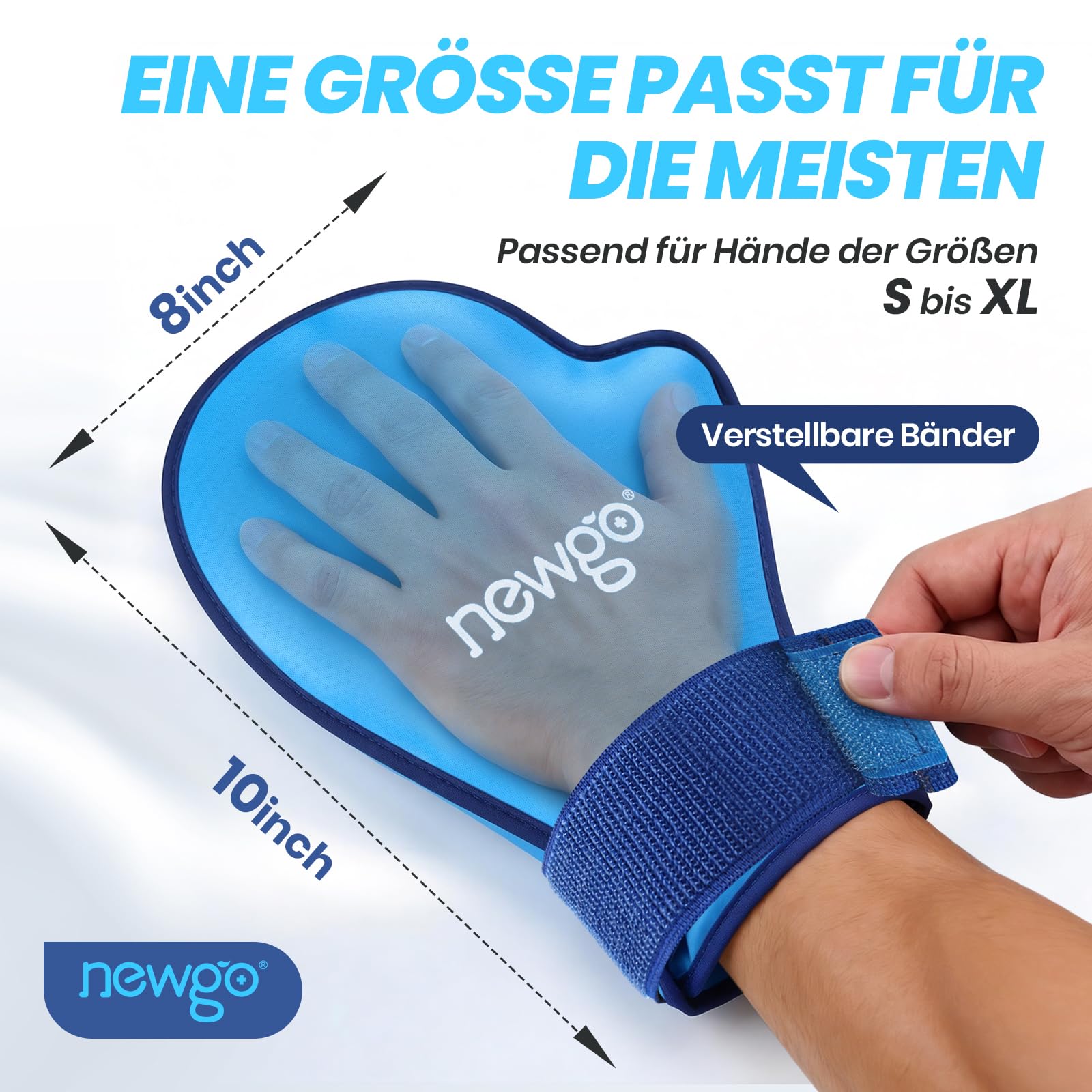 NEWGO Kühlhandschuhe Chemotherapie 2 stück, Gel Handschuhe Kühlpads