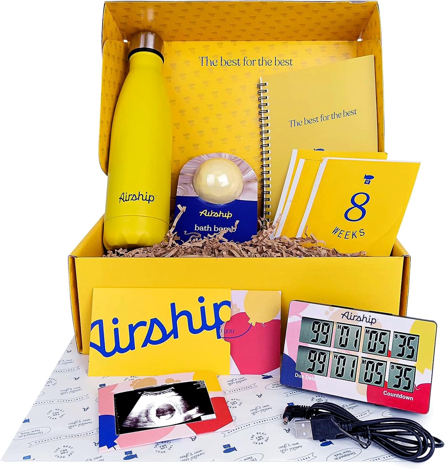 Pregnancy Congratulations Box with Baby Gifts - Gifts for Pregnant Women Mom to Be - First Time Mom Gift Basket with Essentials - Pregnant Mom Gifts with Early Pregnancy Must Haves