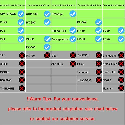 Miniatura 2 de Funda para teclado de 88 teclas con ruedas, funda acolchada portátil para piano de 88 pulgadas, 53 x 14 x 7 pulgadas, bolsa de teclado rodante con
