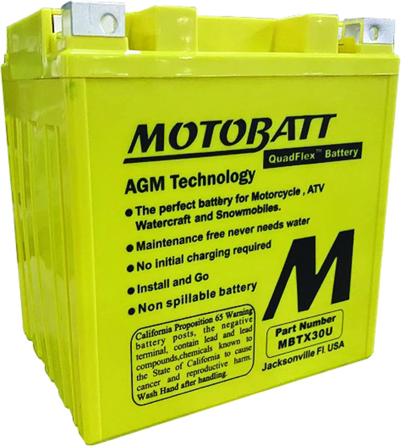 MotoBatt Db Electrical MBTX30U Battery Compatible With/Replacement For Motobatt Battery 4.7Ah