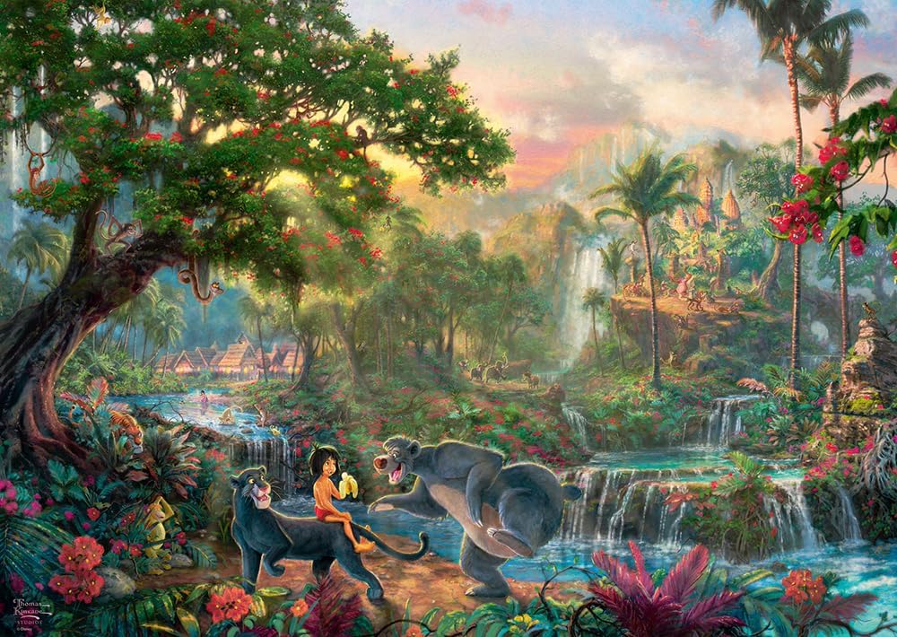 Schmidt Spiele Thomas Kinkade: Disney - The Jungle Book Jigsaw Puzzle (1000Pc)