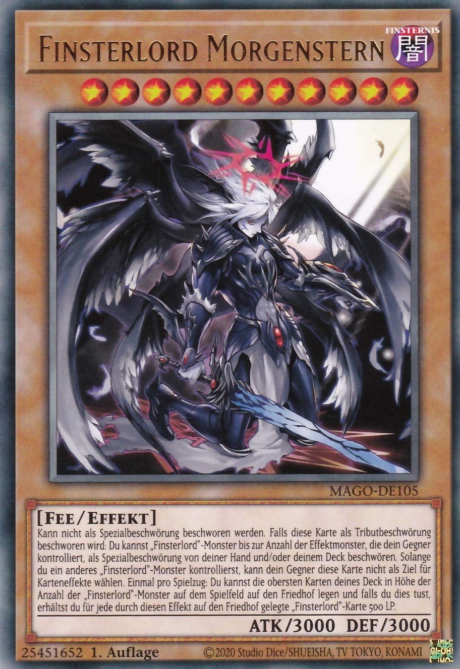 Finsterlord Abendstern - BPRO-DE036 - Secret Rare - Deutsch - 1. Auflage - YuGiOh Burst Protocol + LMS Fieldcenter-Karte