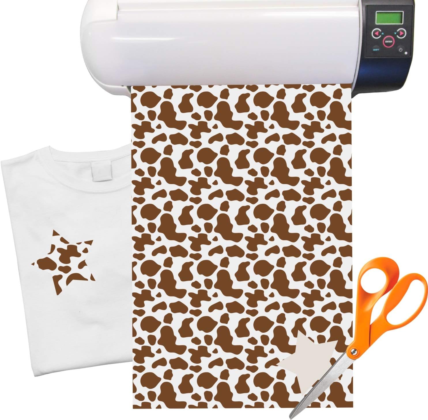 Cow Print Heat Transfer Vinyl Sheet 