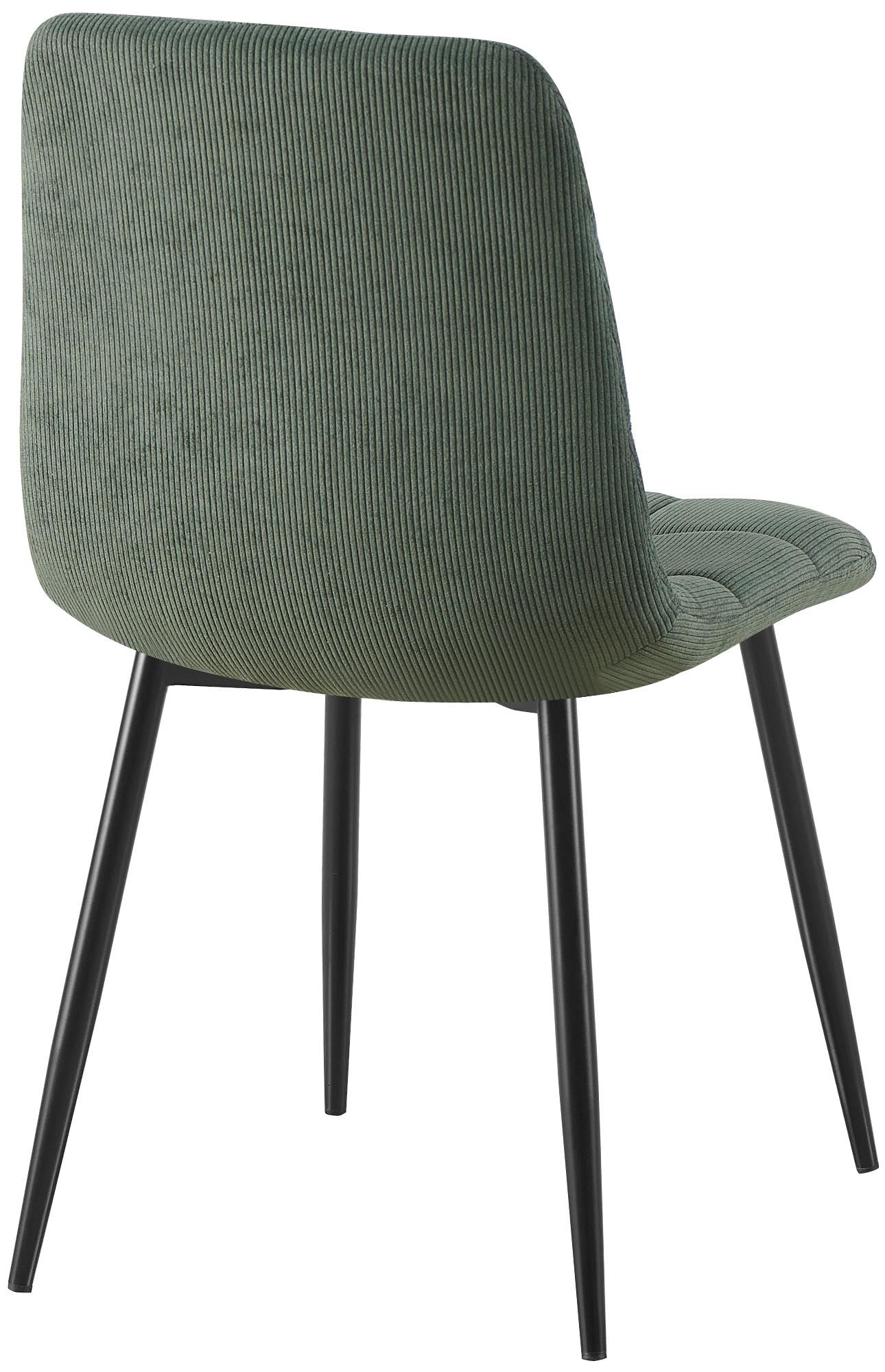 CLP Silla de Comedor Antibes I Silla de Cocina tapizada con Funda de Pana Acolchada I Carga máxima 150 kg Color:Verde Claro