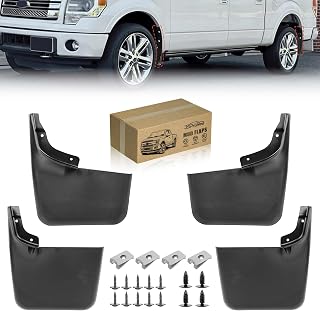Mud Flaps for Ford F150 04-14 Without Fender Flares (Not Compatible with Ford Raptor), Mud Guards Exteriores Body Kit, 4L3Z-16A550-CAA 4L3Z-16A550-HAA