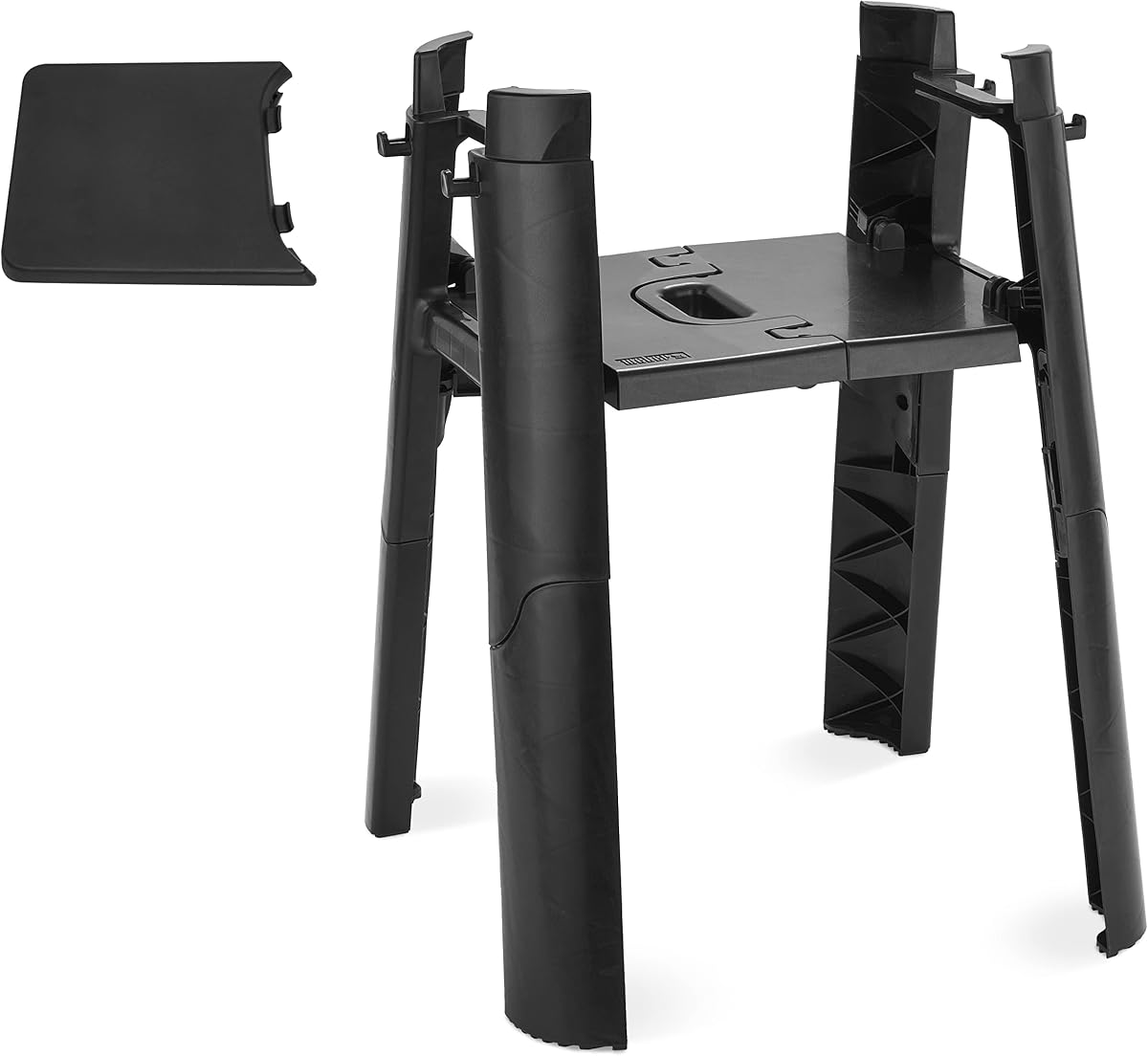 Lumin Compact Electric Grill Stand,Portable | Heavy Duty Collapsible Grill Stand with Side Table & Tool Hooks for Easy Storage, Fits Lumin Compact Only