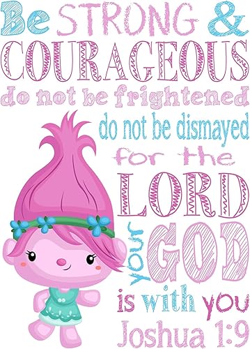 Miniatura 3 de Trolls Christian Nursery Decor Set of 4 Unframed Prints - Poppy, Dj Suki, Cooper and Smidge with Bible Verses