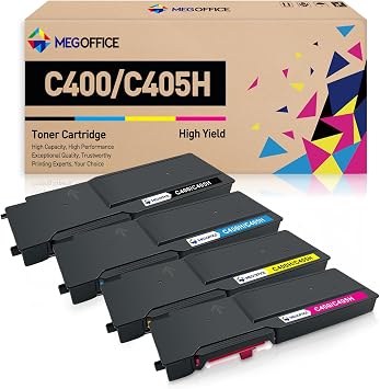 Compatible 106R03524 106R03525 106R03526 106R03527 Toner Cartridge Replacement for Xerox C400/C405 Extra High-Yield Toner Cartridge for C400 C405 C400D C405N C400DN C405DN BCMY, 4 Pack