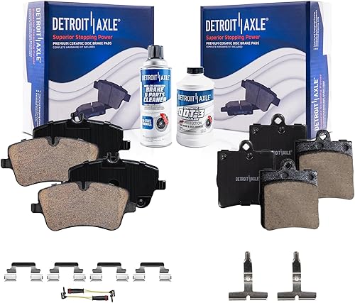 Miniatura 85 de Detroit Axle - Pastillas de freno para Chevy Trailblazer GMC Envoy Pastillas de freno de cerámica w/Hardware Buick Rainier Isuzu Ascender Olds