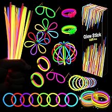 Kangtaixin Glow Sticks – 100 Fluorescent Bracelets 122 Connectors, Neon Kits to Create Necklaces, Party New Year's Eve Christmas, Wedding, Birthday, Decoration Gift for Children Adults