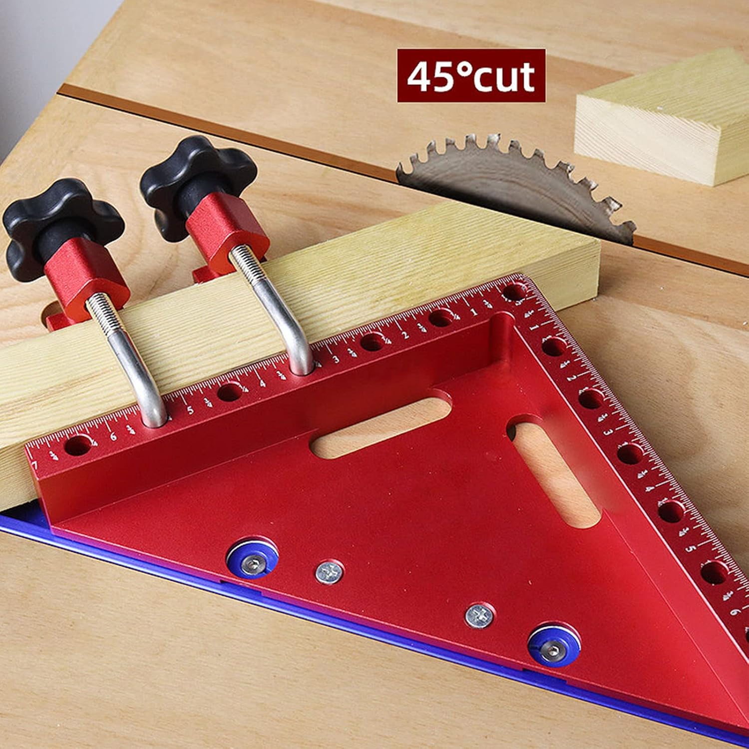 90 Degree Positioning , 45 Degree Aluminum Alloy Right Angle Clamps with Clear Scale, 2 Clamps, Woodworking Carpenter for Picture Frame Box Cabinets Drawers, Corner Clamping Tool