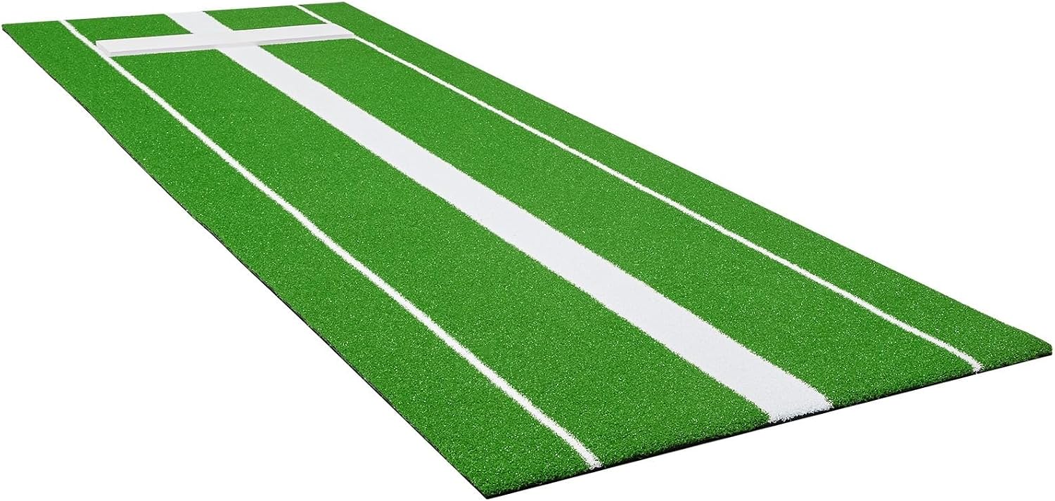 2024 Upgraded Version Softball Pitching Mat with Rubber, Denser Antifade Turf, Antislip Rubber Bottom, 10' X 3' Softball Pitching Mound for Outdoor and Indoor