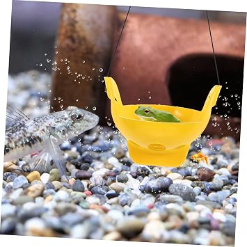 GANAZONO Terrarium Habitat Platform for Aquatic Animals Stylish Frog and Toad Resting Area Decorative Reptile and Amphibian Shelter for Water Creatures and Tank Decor