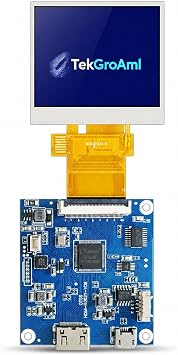 TekGroAml 2 inch 480x360 IPS mini LCD Display with HDMI Control Board | Micro USB Power Port ,High-Density 16.7M Color Screen, RGB18 Parallel Interface, for DIY & HMI