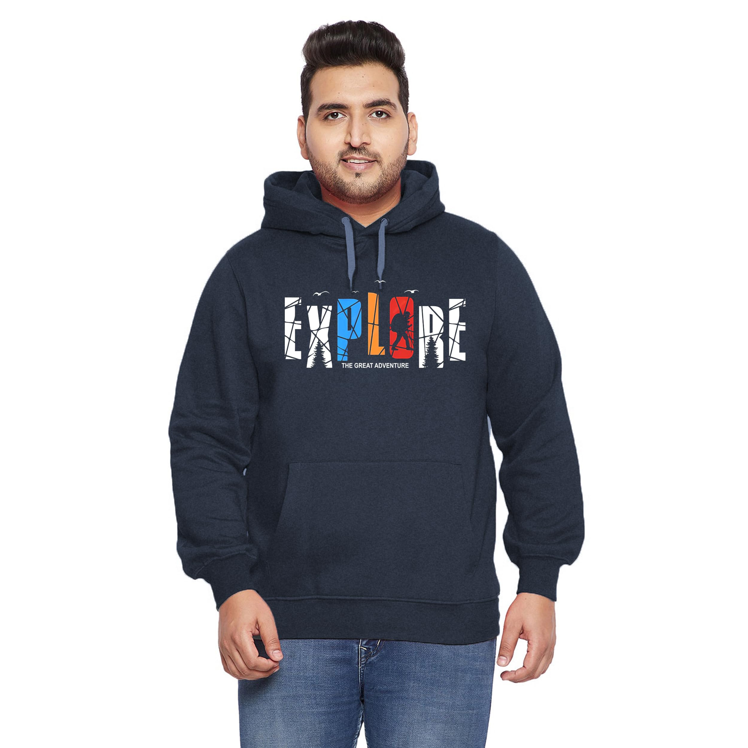 West Gate Clothing Plus Size 100% Cotton Men's Hoodie | Casual Mens Hoodies Suitable for Trip and Gym | 3XL,4XL,5XL Size Hoodie's/Sweatshirt-picture-16