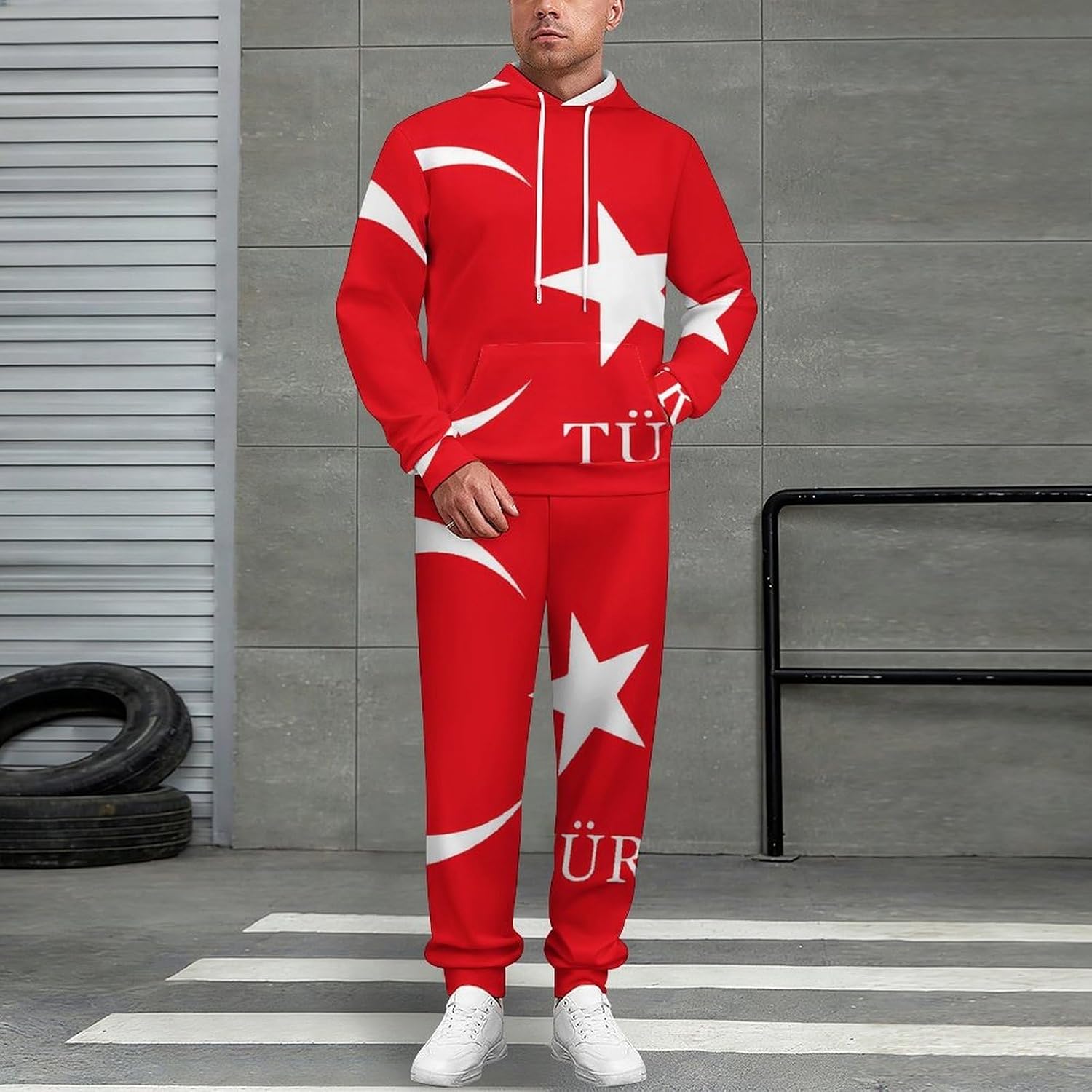 Turkey Turkish Flag of Türkiye Sweatshirts for Men Two Piece Casual Hoodie Tracksuit Jogger Pants