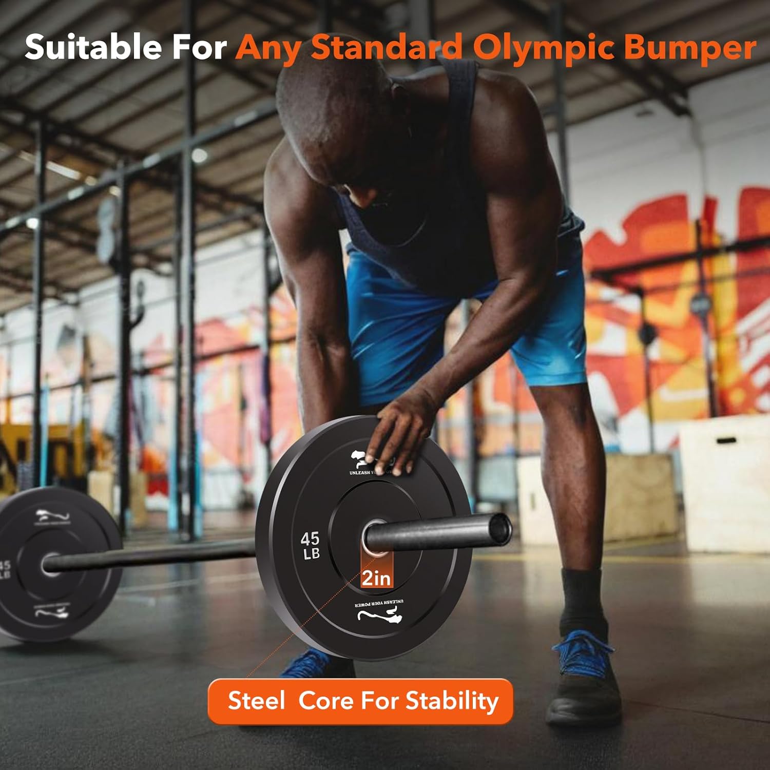 Weights Bumper Plates Set,2 Sets of Bumper Plate,Rubber Weight Plates with Steel Insert for Strength Training,Gym Plates for Home Gym, Barbell Weight Set