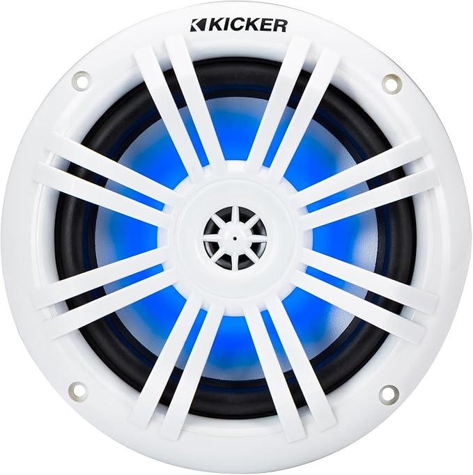 Kicker KPX300.4 Amplificador y 2 Parlantes Marinos LED 6.5" miniatura 6