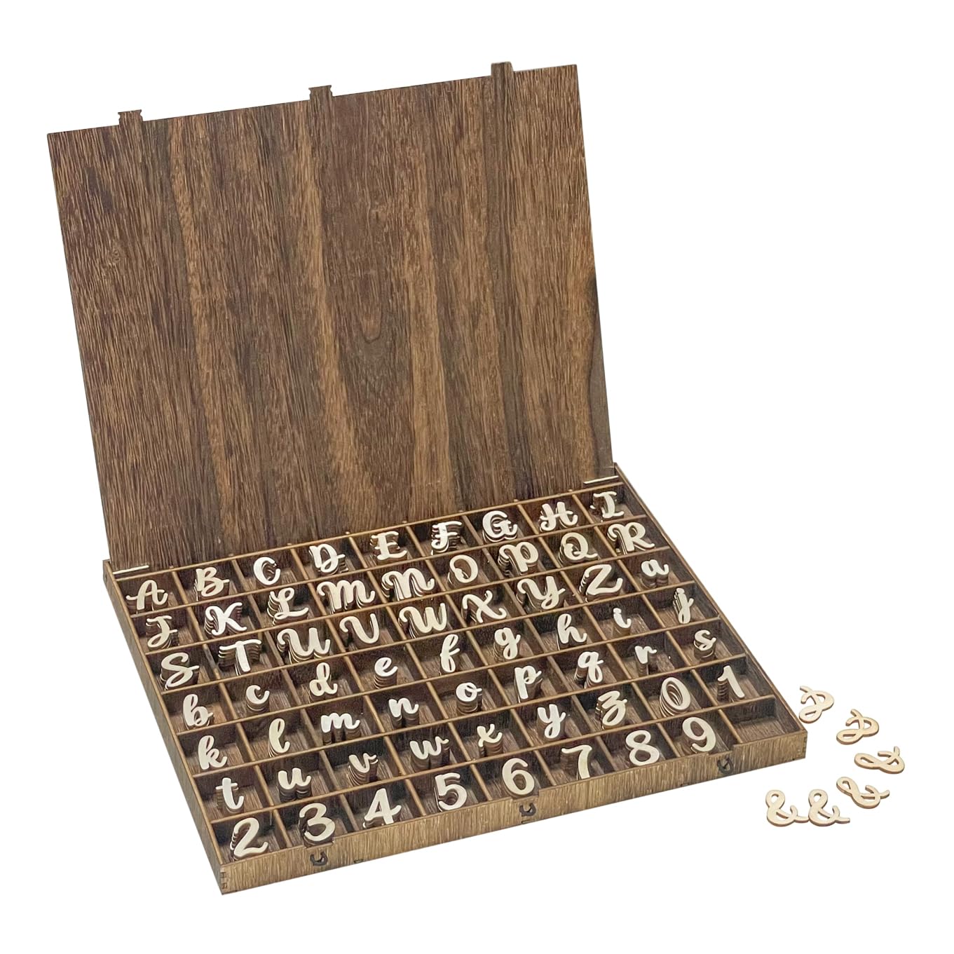 Mini lettres de l'alphabet en bois pour travaux manuels scrapbooking et cadeaux de fête