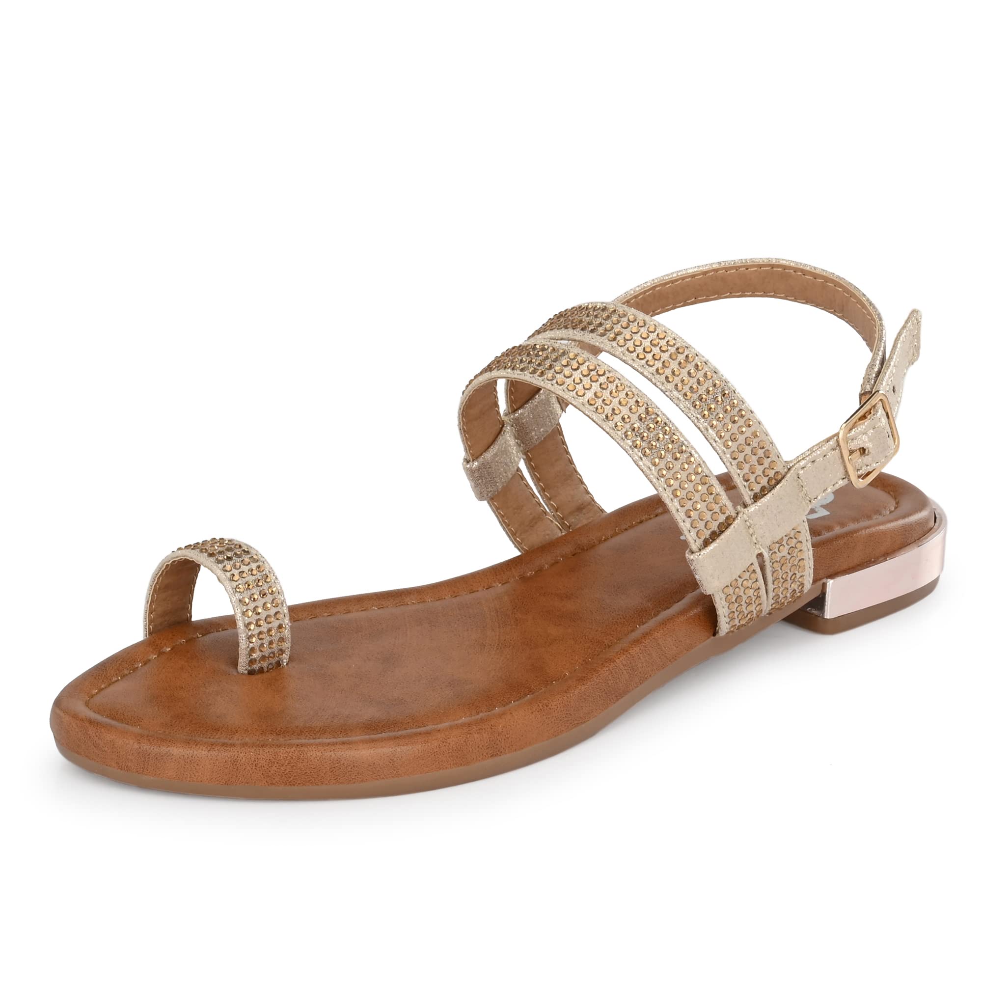 Flavia womens FLS-11 Sandal GOLDEN 5 (B0B6JDN2N5) Amazon Price History, Amazon Price Tracker