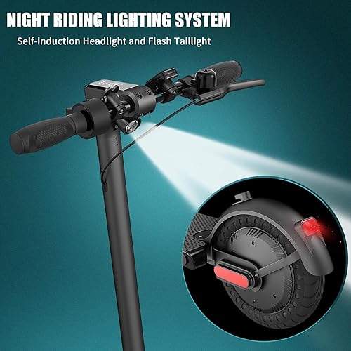 Miniatura 5 de Caroma Patinete eléctrico de 350 W500 W para adultos, alcance de hasta 25 millas y 20 mph, neumáticos sólidos de 10 pulgadas, scooter eléctrico