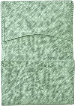 Amazon コラーレ Corale 名刺入れ レディース 革 本革 プリズムレザー カードケース 名刺ケース シンプル おしゃれ 女性用 グレーグリーン 名刺入れ