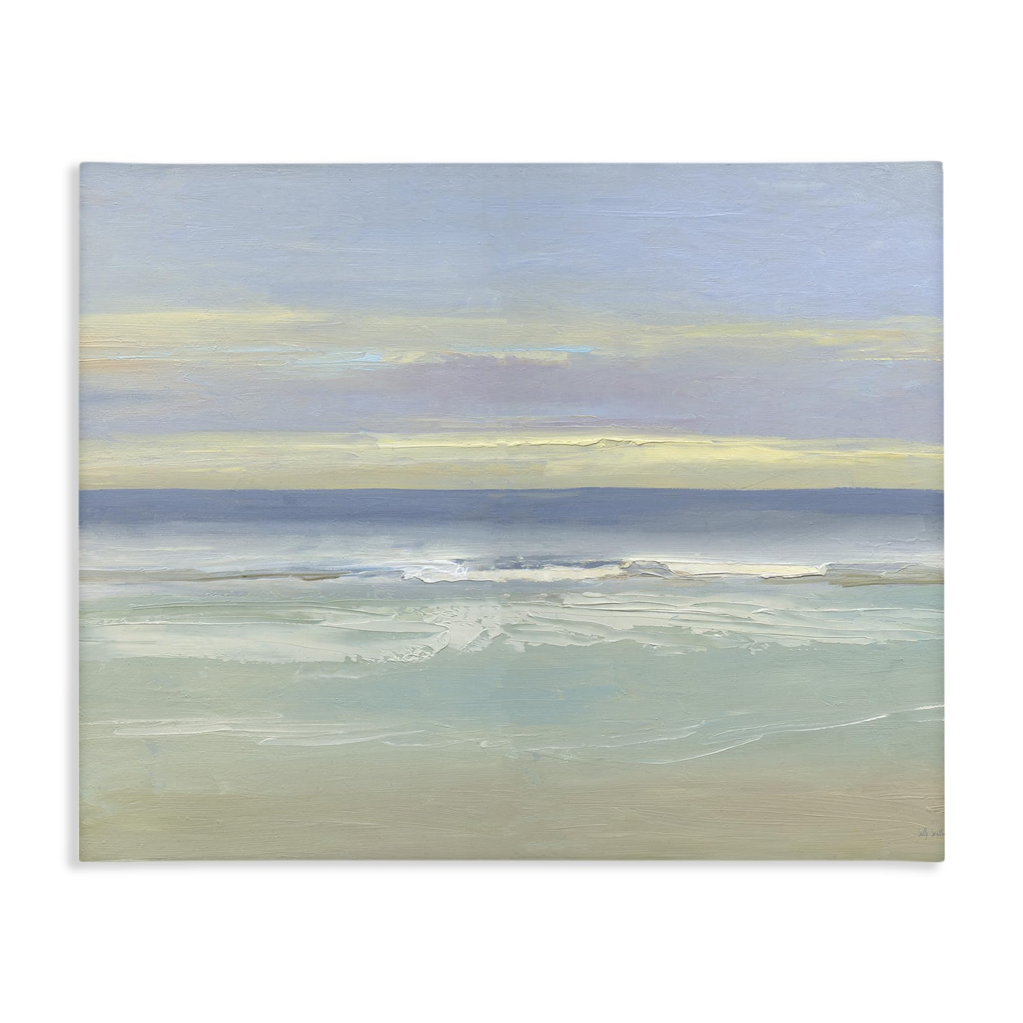 Stupell Industries 'Tranquil Coastal Morning Waves', Canvas Art, 30 x 24 Inches, Easy to Hang and Sturdy, Made in USA, by Sally Swatland