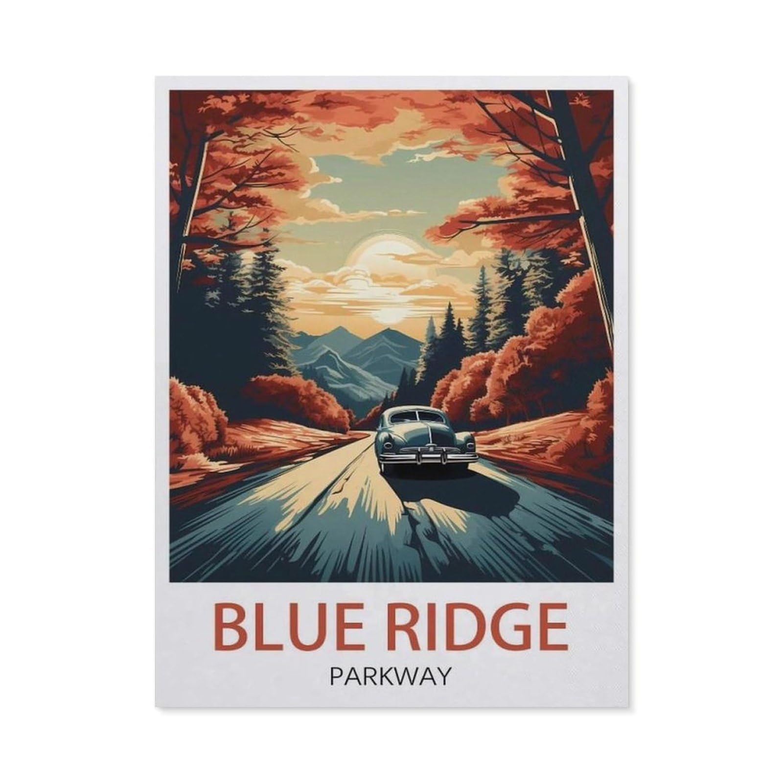 Metal Sign Tin Sign，Blue Ridge Parkway(30x40cm）