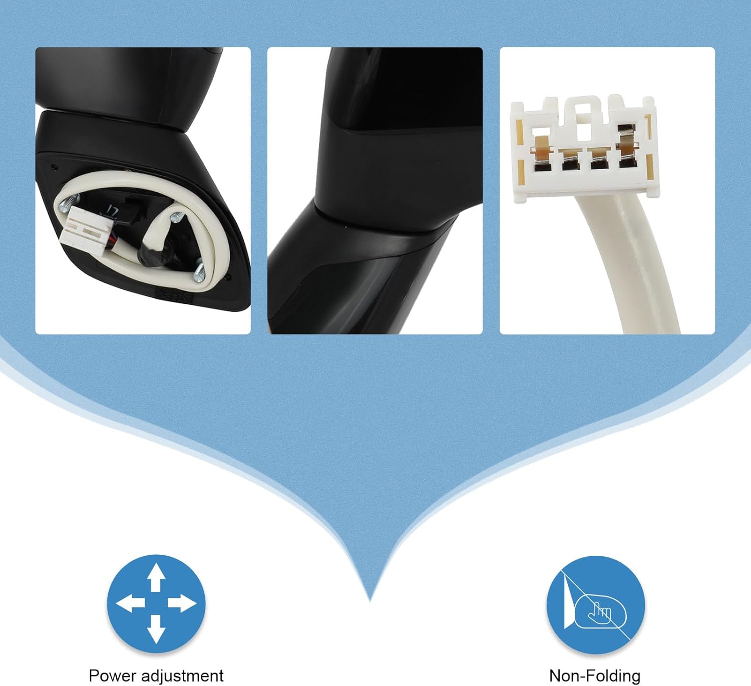 ECCPP Exterior Mirrors Replace with 2012-2015 For HONDA CIVIC Driver Side HO1320266