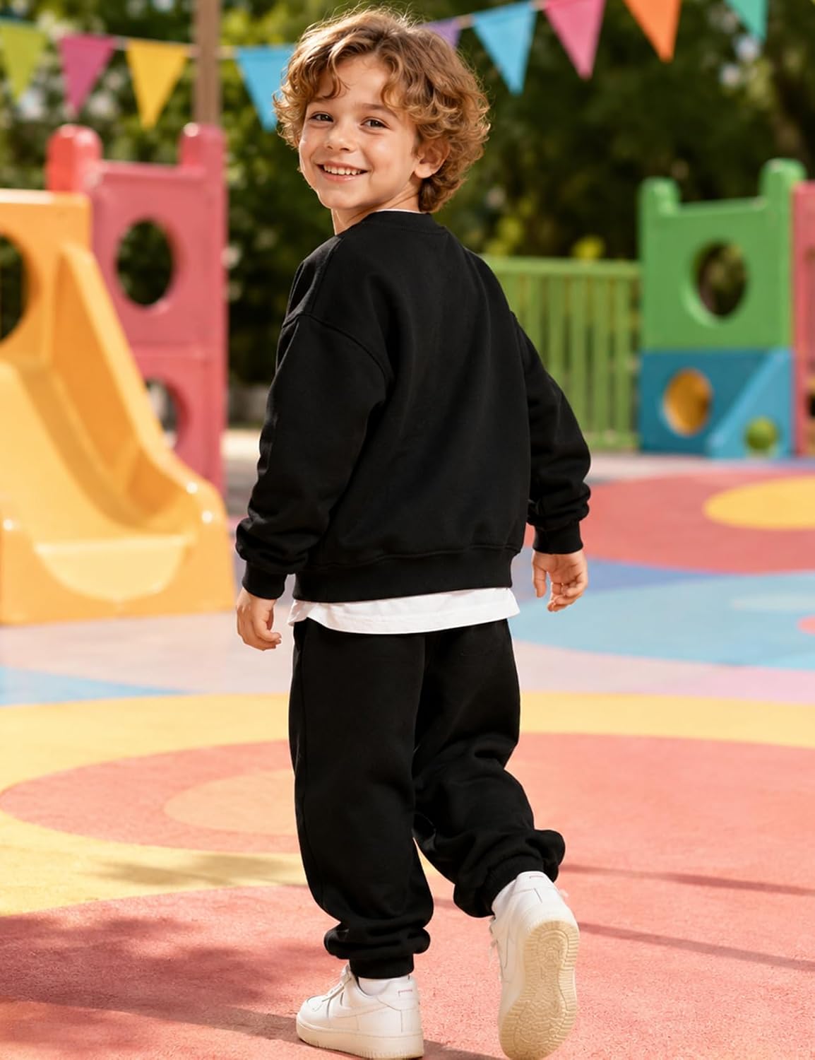 Girls Sweatshirt Kids Fleece Lined Sweatshirts Winter Warm Sherpa Crewneck Pullover
