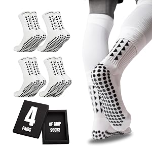 Gain The Edge Soccer Grip Socks - Set - White