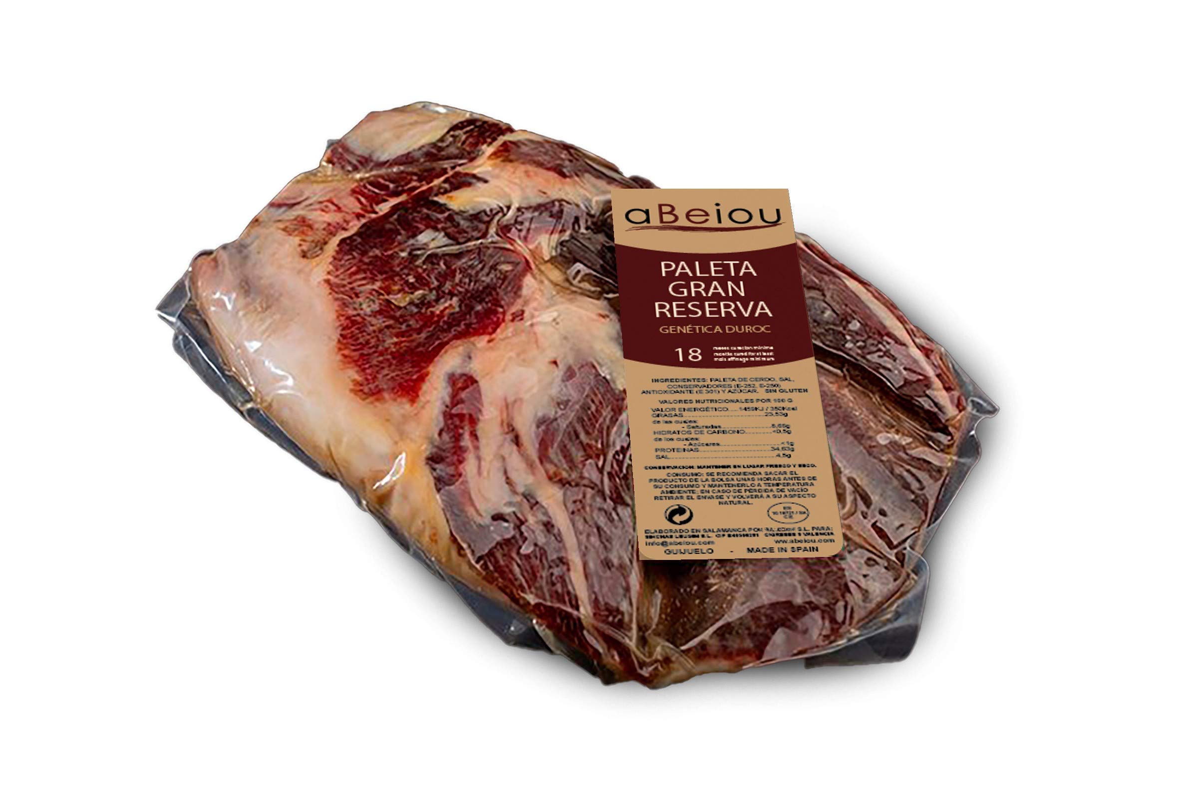 Prosciutto GRAN RISERVA DUROC PREMIUM (Spalla) Crudo Disossato 2,3 kg — Stagionatura +18–20 Mesi — Guijuelo Spagnolo — Sottovuoto — Jamón Serrano — aBeiou