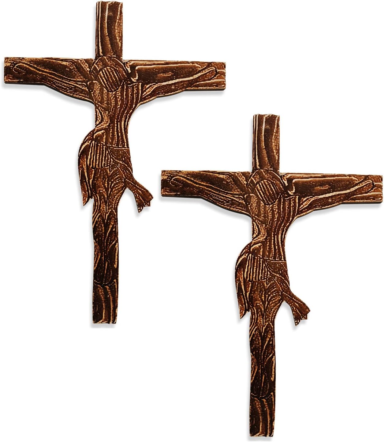 Incredible Gifts India Wooden Engraved Cross (Set of 2) for Christmas