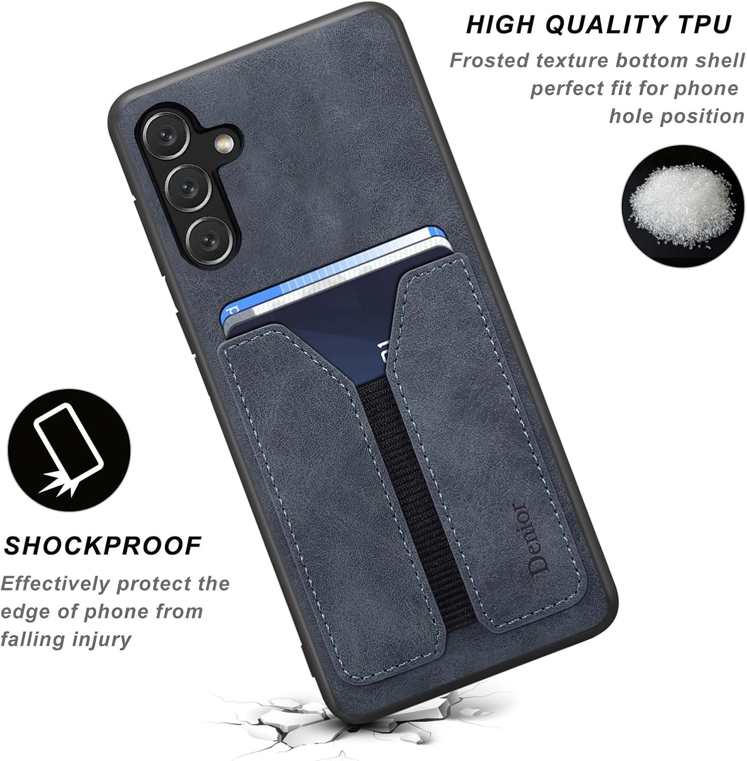 Kowauri for Samsung Galaxy S24 Case,PU Leather Wallet Case with Credit Card Slot Holder Ultra Slim Protector Case for Samsung Galaxy S24 (Gray) - Image 3