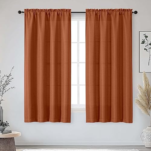 Miniatura 50 de OWENIE Bob Linen Cortinas de Lino de 96 Pulgadas Extra Largas Juego de 2 Paneles para Sala de Estar Dormitorio, Filtrado de Luz Cortinas de Ventana
