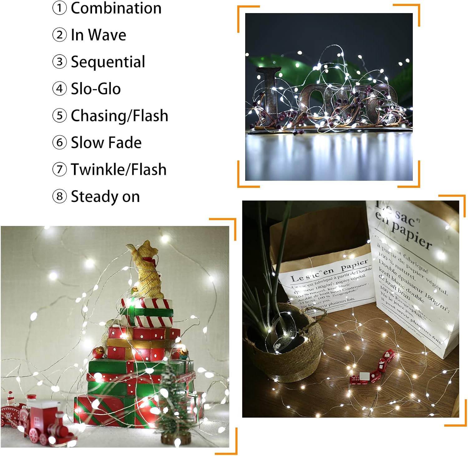 Joomer Solar String Lights Outdoor Waterproof, 2 Pack Extra-Long 72ft 200 LED Solar Fairy Lights with 8 Modes, Copper Wire Solar Lights Outdoor for Tree, Patio, Garden, Party Decoration(White)