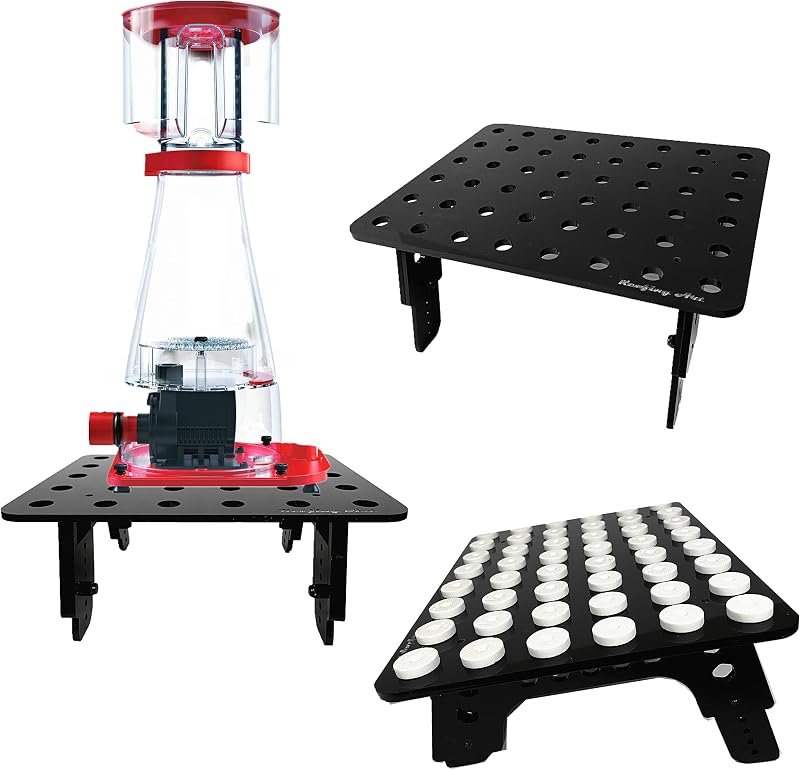 Suporte ajustável para skimmer e frag rack de aquário Reefing Art SK97, preto, 22,86 x 17,78 cm para até 30 frags
