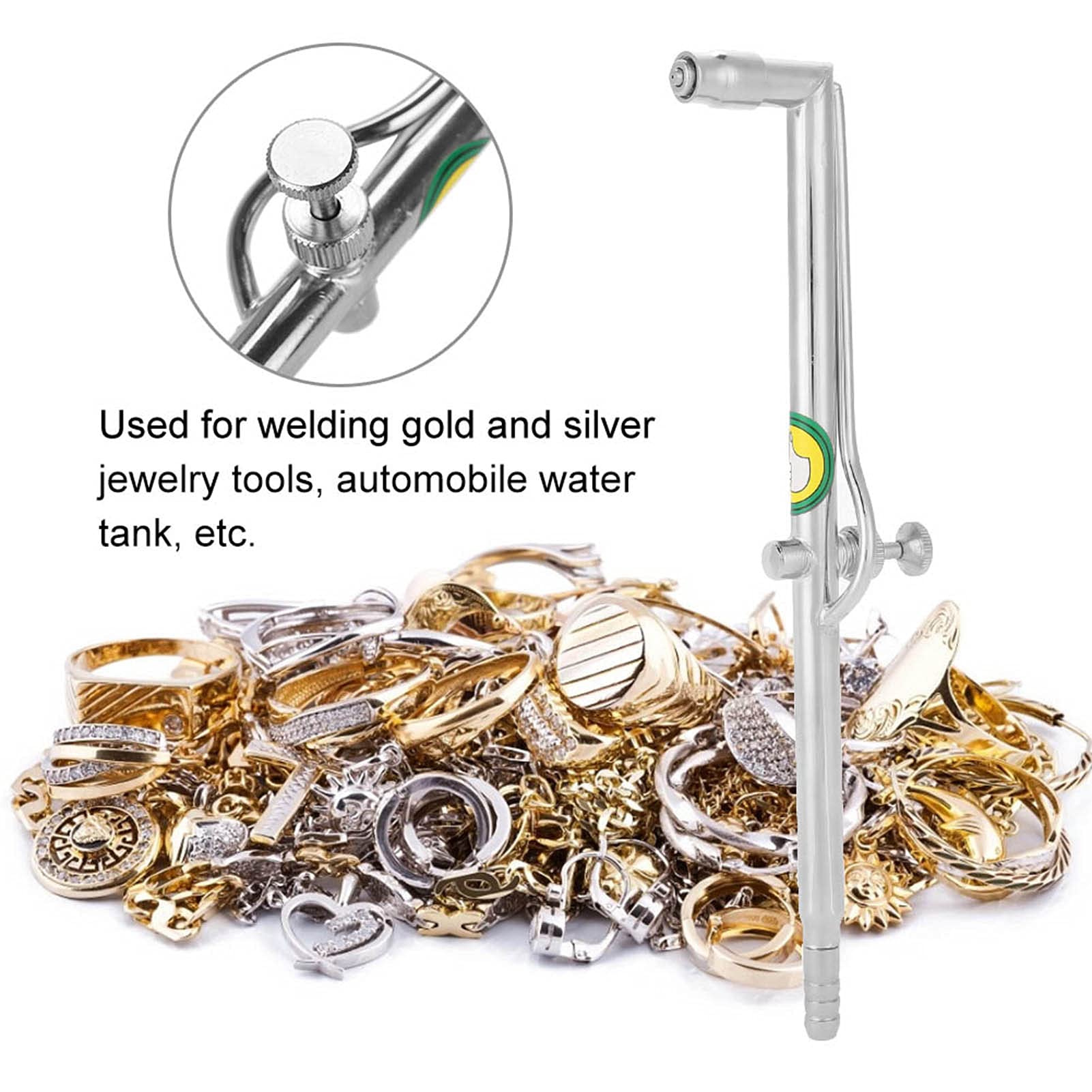 Antorcha de soldadura de joyería, latón ajustable soldar herramienta con cabeza de soldadura, joyería de plata fabricación de equipos, para artesanías, escultura de metal, soplado de vidrio