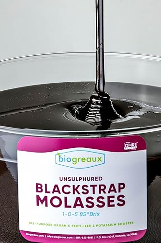 Miniatura 8 de Biogreaux Blackstrap - Fertilizante orgánico multiusos de melaza y potenciador de potasio 1-0-5, con certificación OMRI (1 cuarto de galón)