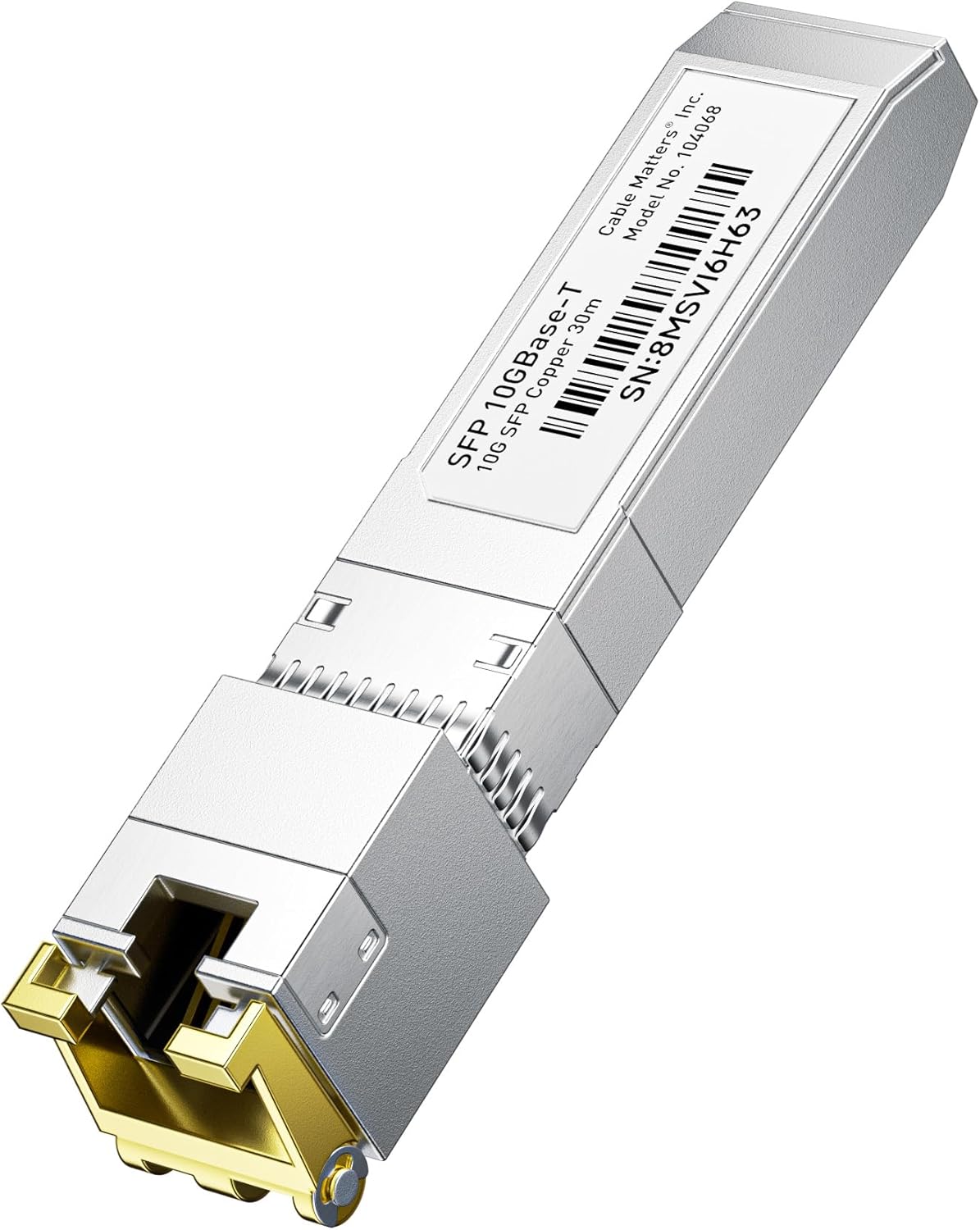 Cable Matters 10GBASE-T SFP+ to RJ45 Copper Ethernet Transceiver Module for Cisco, Ubiquiti, TP-Link, Netgear, D-Link, MikroTik, and Supermicro Equipment