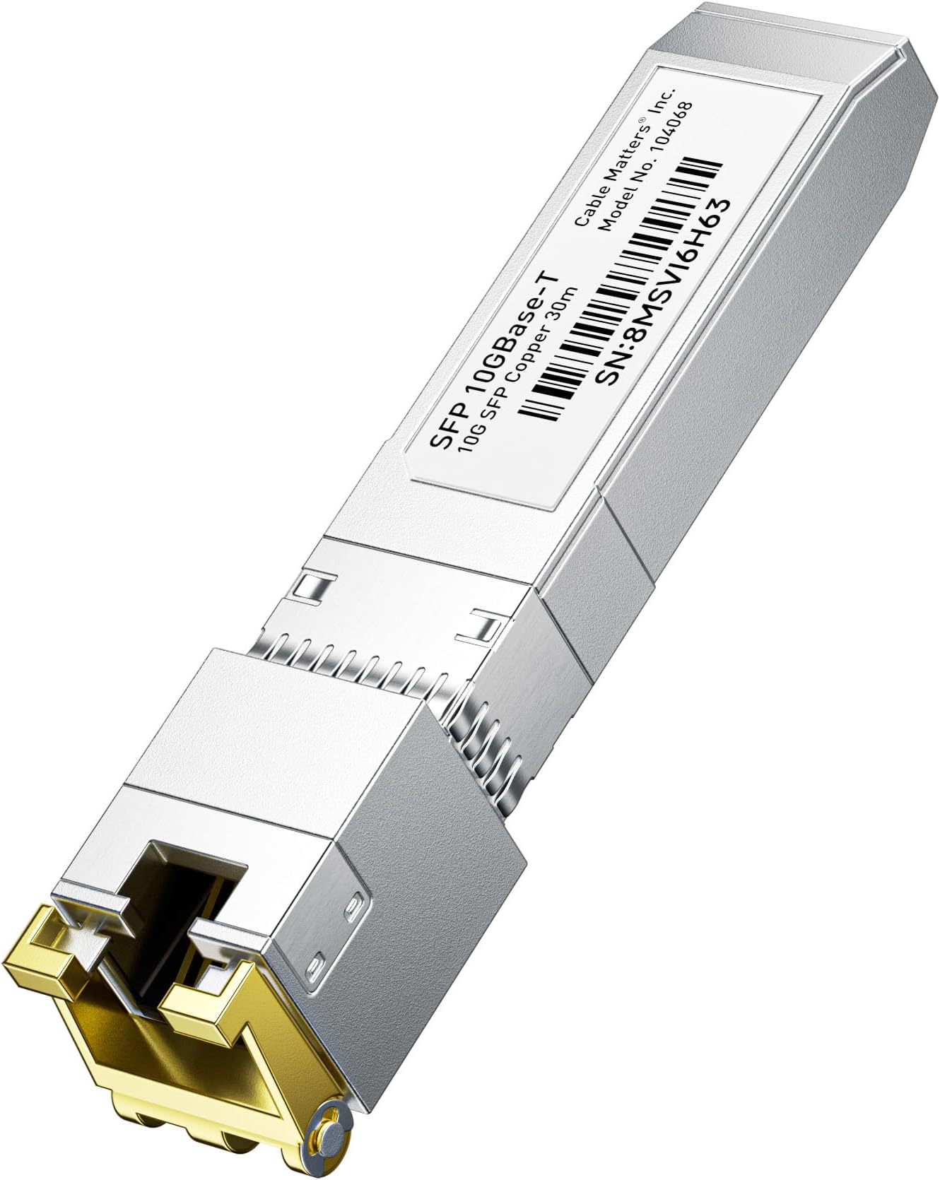 Cable Matters 10GBASE-T SFP+ to RJ45 Copper Ethernet Transceiver Module for Cisco, Ubiquiti, TP-Link, Netgear, D-Link, MikroTik, and Supermicro Equipment