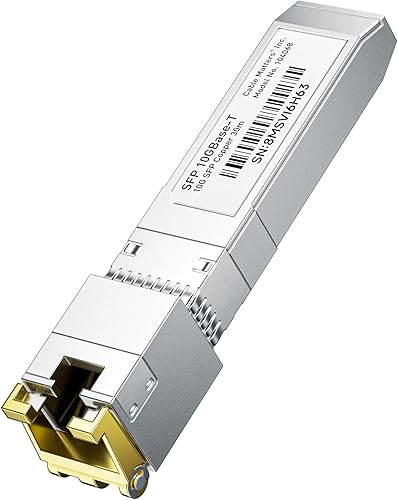 Cable Matters 10GBASE-T 10 Gigabit SFP+ a RJ45 Ethernet Modular Transceptor para Cisco, Ubiquiti, TP-Link, Mikrotik, Netgear, Supermicro